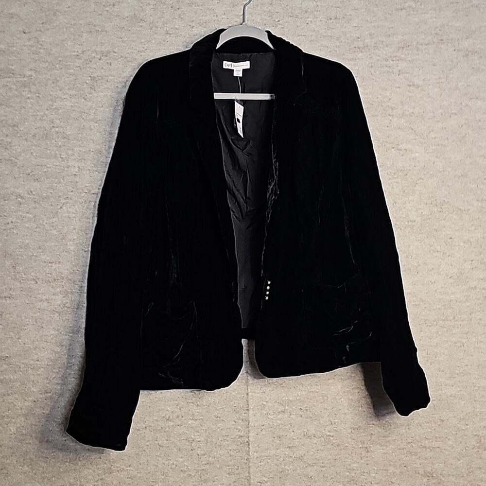 NWT Cato Black Velvet Short Jacket 24W